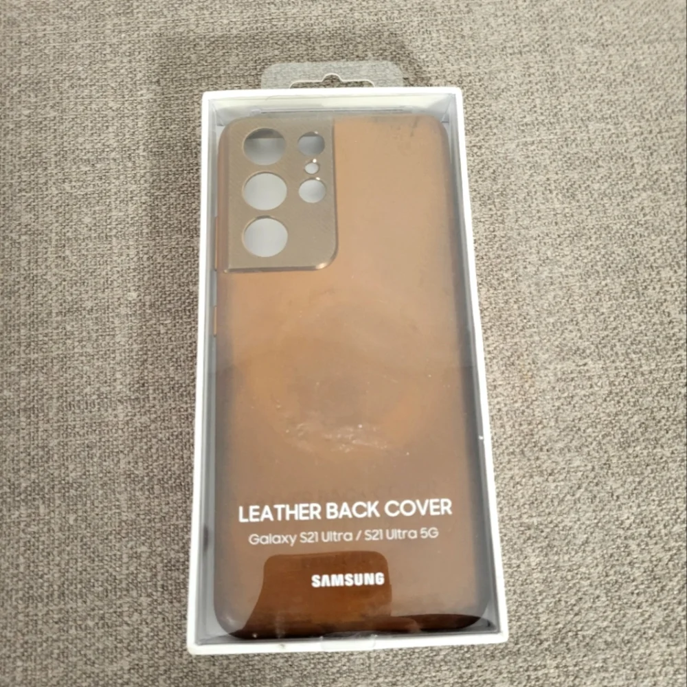 Samsung Galaxy S21 Ultra & 5G Leather Back Cover Case NEW